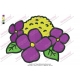 Purple Cute Flower Embroidery Design